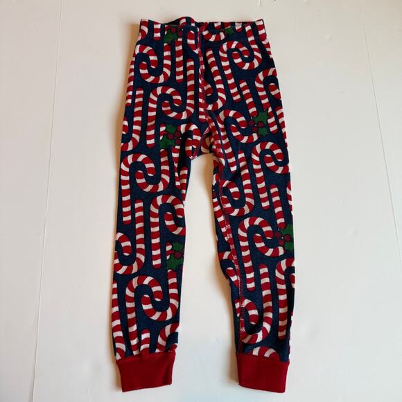 Hanna Andersson Candy Cane Long John Pajama Set 100cm 4 - Picture 10 of 14
